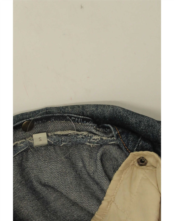 Jachetă de blugi supradimensionată pentru femei Vintage UK 10 Small Blue