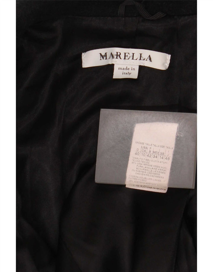 Palton pentru femei Marella UK 14 mare, neagră, lână virgină