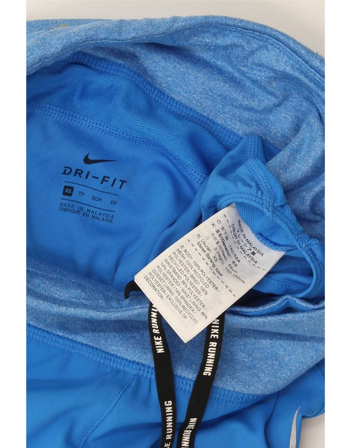 Pantaloni scurți sport Nike Dri Fit pentru femei UK 4 XS Albastru Poliester