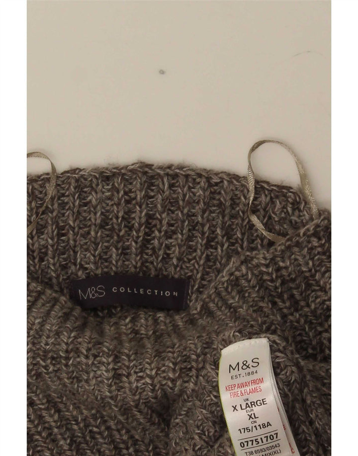 Pulover cu gât țestoasă pentru bărbați Marks & Spencer, XL, gri acrilic cu pată