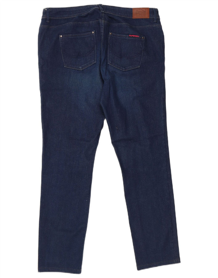 SUPERDRY Blugi skinny pentru femei, cu ajustare standard, W32 L28, bumbac albastru