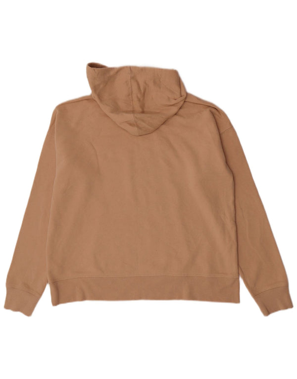 Dkny Pulover cu glugă cu grafic pentru femei UK 14 Bumbac mediu bej