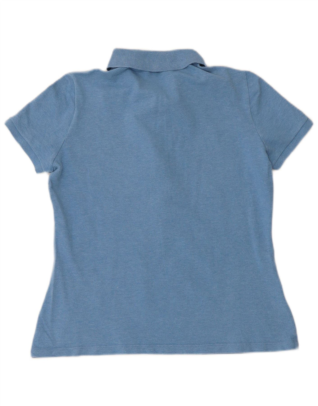Tricou polo Lacoste pentru femei cu mânecă scurtă, cu formă normală, mărimea 40, albastru mediu