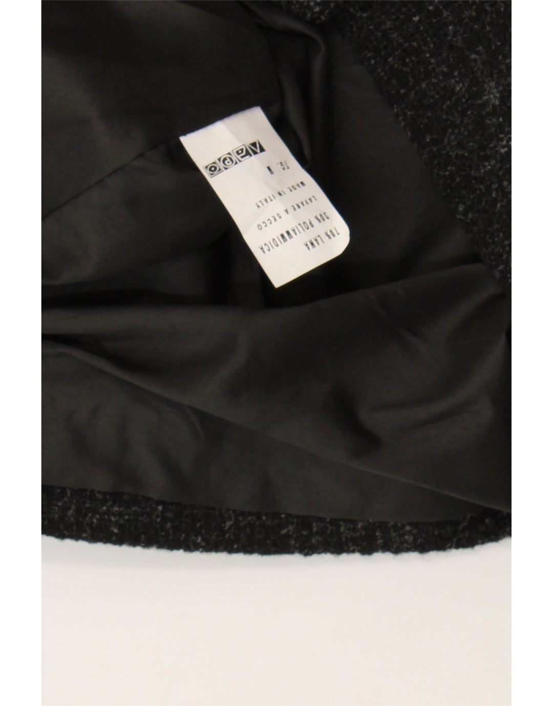 ALEXANDRA Womens 4 Button Blazer Jacket UK 14 Medium Black Flecked Wool Vintage Alexandra and Second-Hand Alexandra from Messina Hembry 