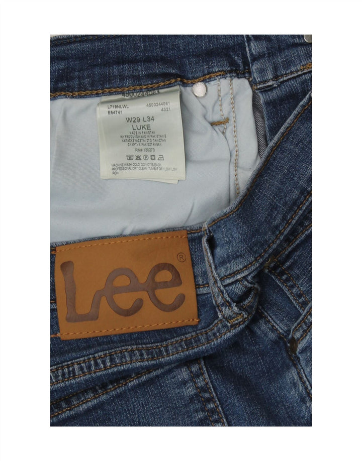 Blugi Lee Luke Slim pentru bărbați W29 L29 Bumbac albastru