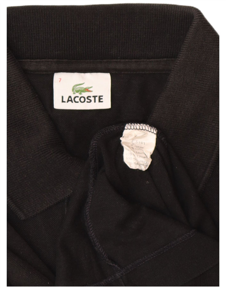 Tricou polo pentru bărbați Lacoste Mărimea 7 2XL Bumbac negru