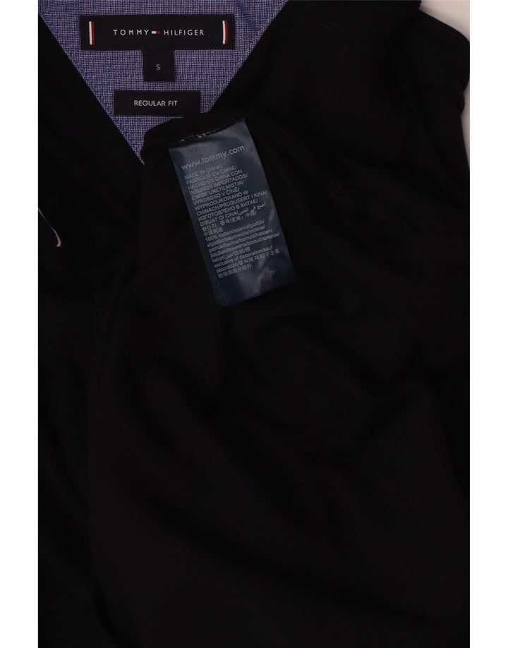 Tricou polo Tommy Hilfiger pentru bărbați, bumbac negru mic