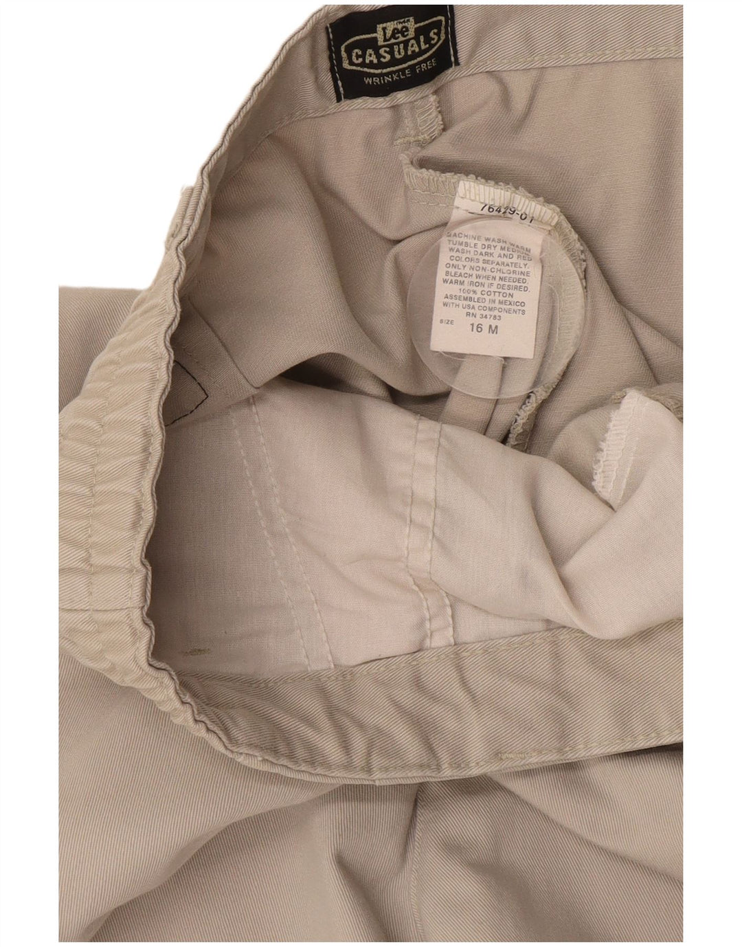 Pantaloni chino pentru femei cu talie înaltă LEE US 16 2XL W40 L29 bej bumbac