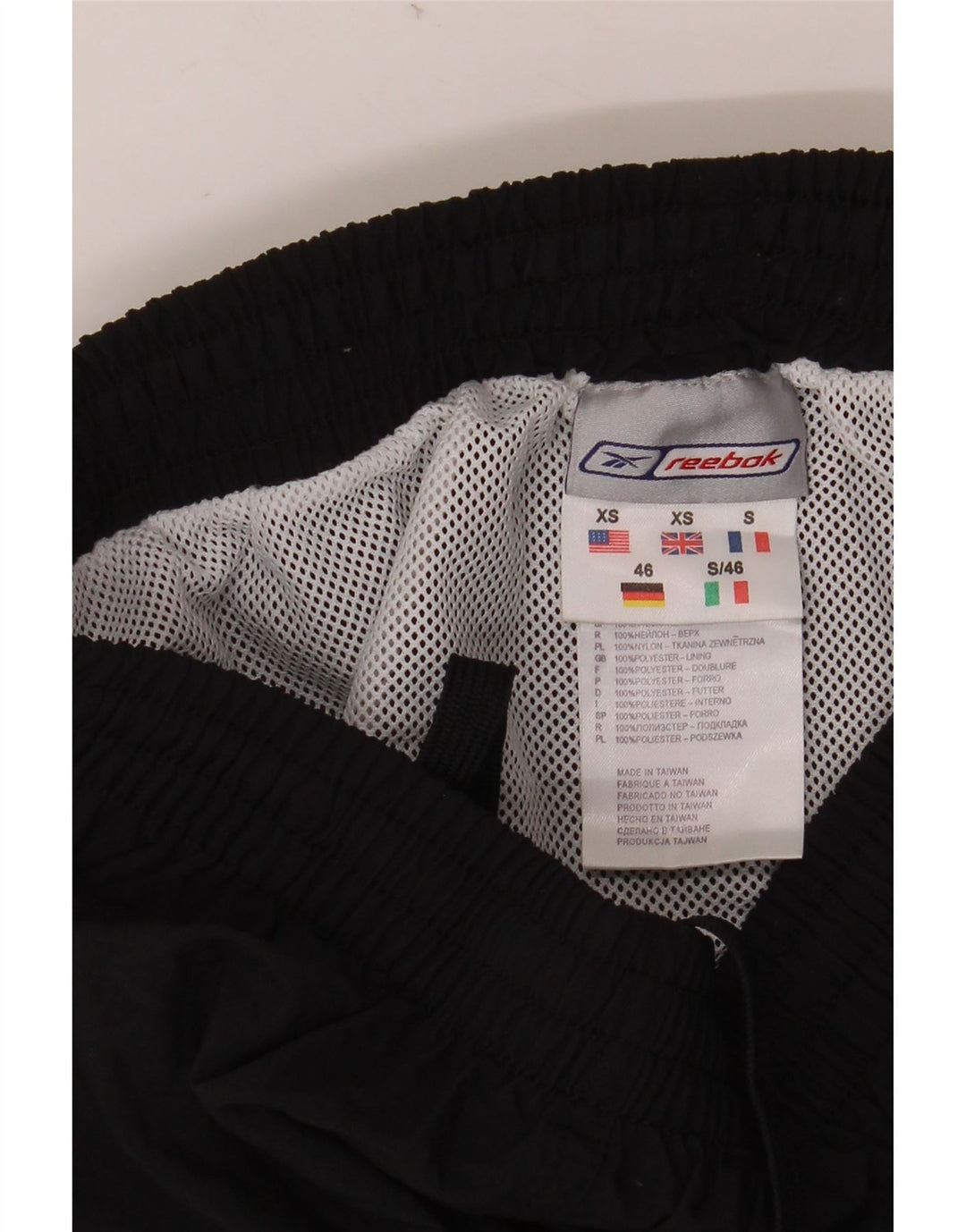 Pantaloni scurți sport grafic REEBOK XS, nailon, negru