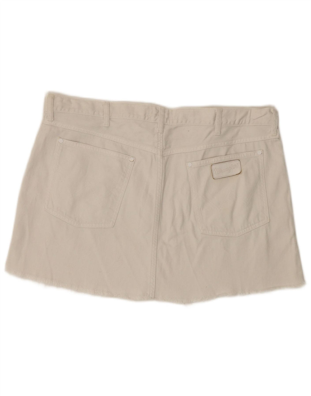 Fusta mini denim Wrangler pentru femei, mare W36, bumbac alb