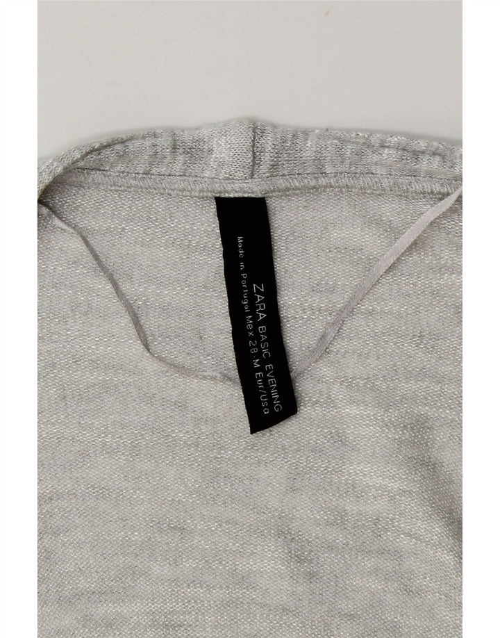Pulover cardigan deschis pentru femei Zara UK 12, gri mediu