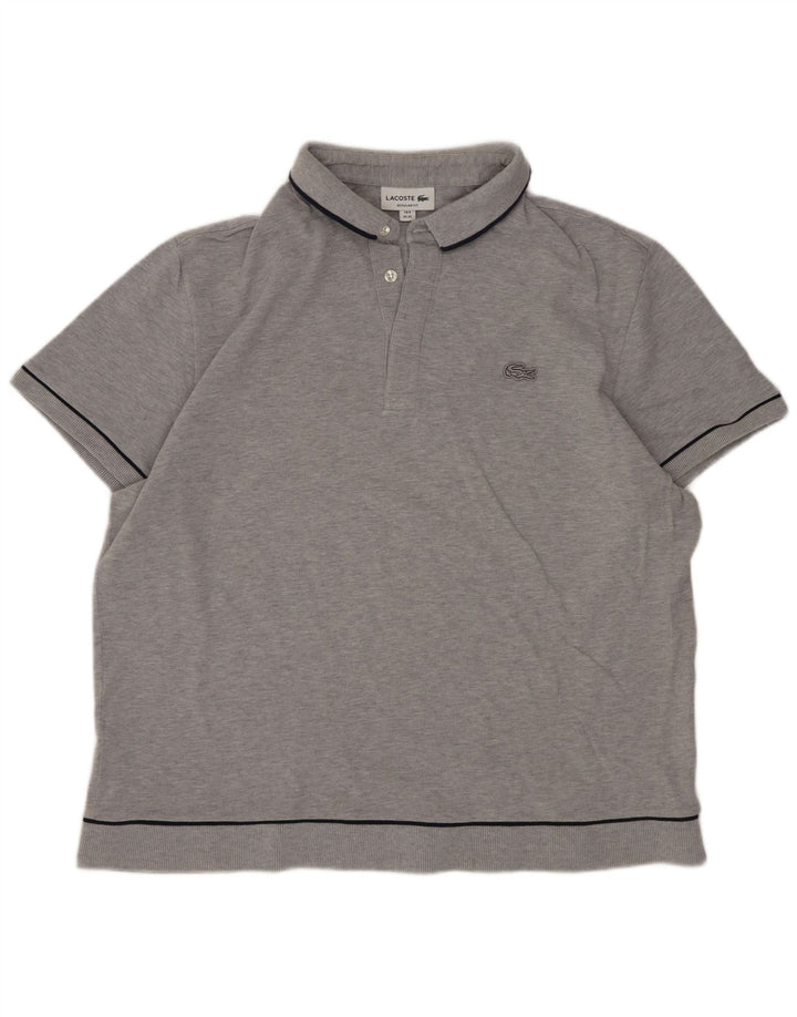 Tricou polo Lacoste pentru bărbați, cu formă regulată, mărimea 6 XL, bumbac gri