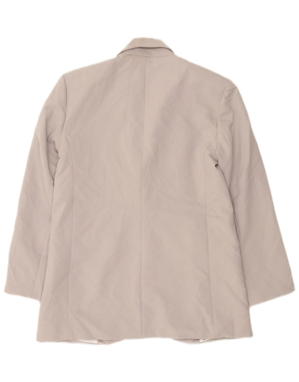 Blazer pentru femei Zara cu 1 nasture UK 14 Medium Gri Poliester