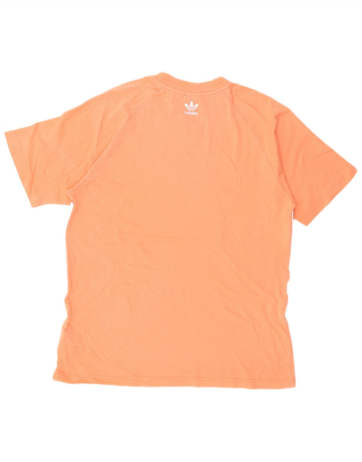 Tricou grafic pentru bărbați Adidas Top din bumbac portocaliu mediu