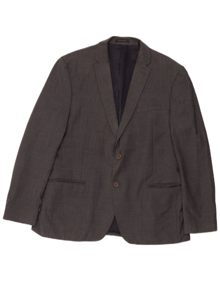 Jachetă pentru bărbați Ted Baker, slim fit, cu 2 nasturi, UK 44 2XL, lână gri