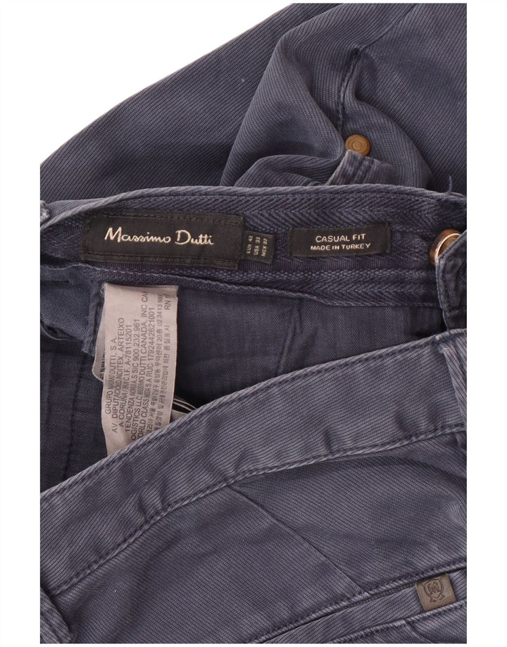 MASSIMO DUTTI Pantaloni chino pentru bărbați EU 42 Large W32 L31 Bleumarin Clasic