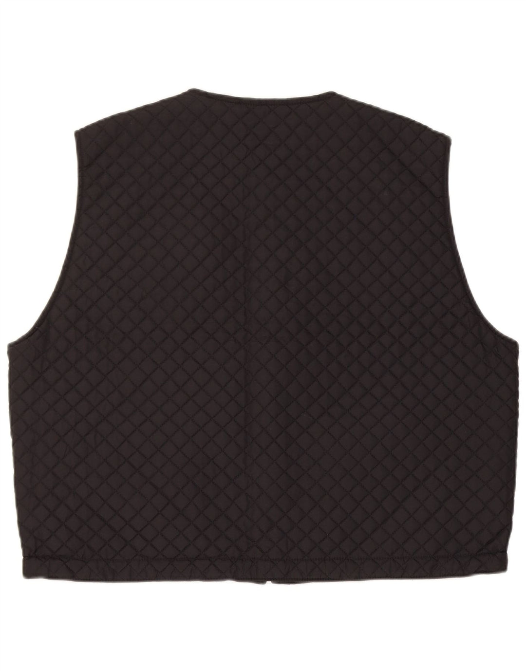 Gilet Vintage pentru femei, supradimensionat, reversibil matlasat UK 12, mediu negru, nailon