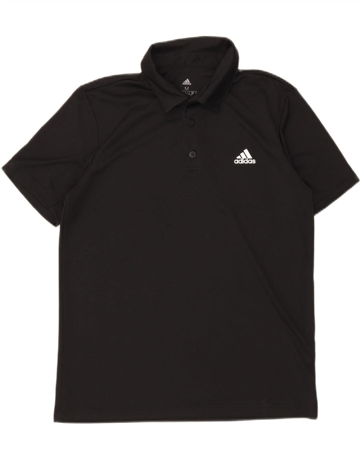 Tricou polo Adidas Aeroready pentru bărbați, poliester mediu negru