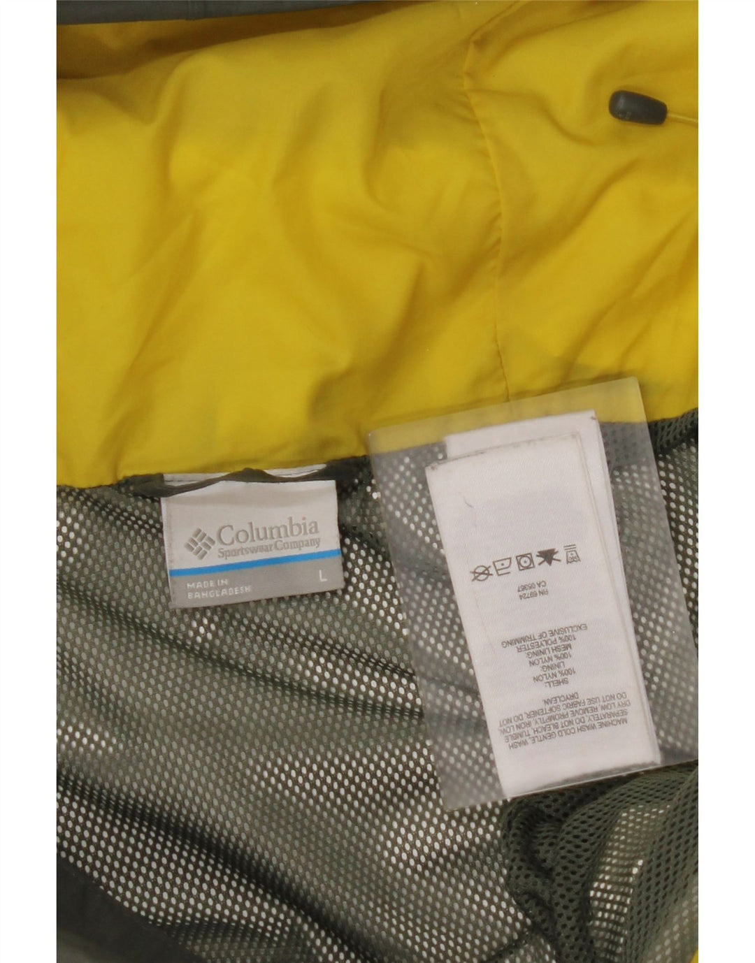 Jachetă de ploaie cu glugă Omni-Tech pentru bărbați COLUMBIA UK 40 Nailon mare kaki