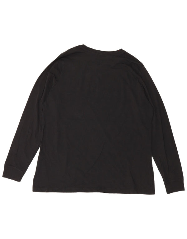 Top grafic pentru femei Nike cu mânecă lungă UK 18 XL, bumbac negru