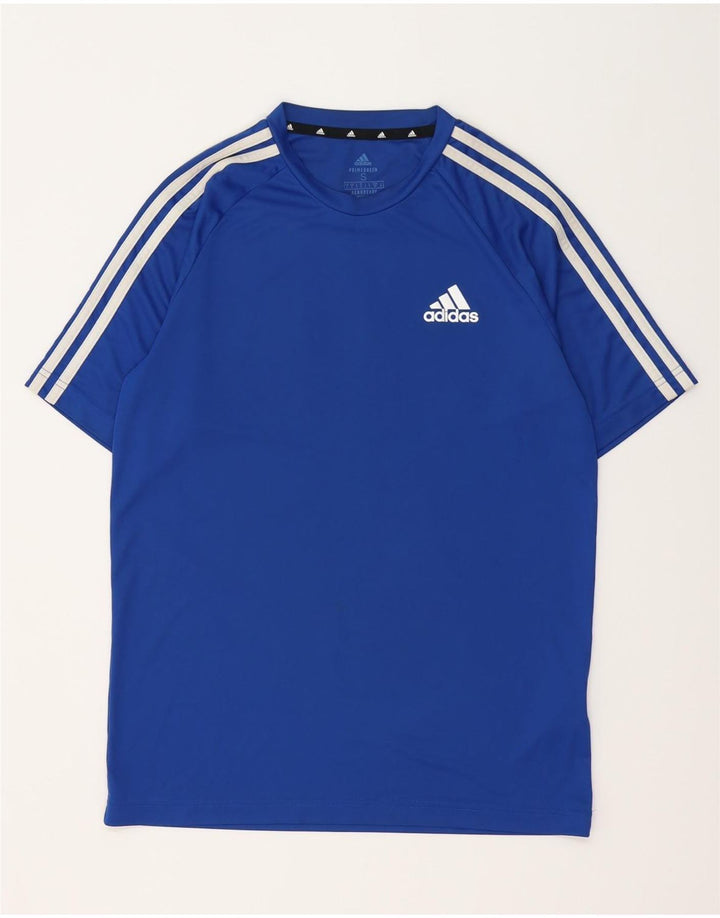 Tricou ADIDAS Climalite pentru bărbați Top mic, albastru, poliester