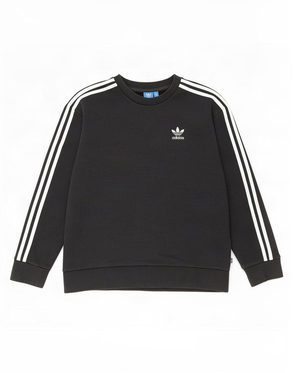 Pulover supradimensionat pentru femei Adidas UK 8 Bumbac negru mic