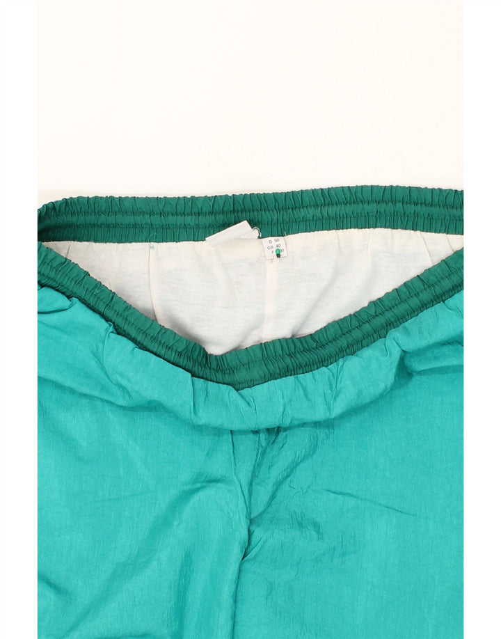 VINTAGE Mens Tracksuit Trousers XL  Turquoise Polyester Vintage Vintage and Second-Hand Vintage from Messina Hembry 