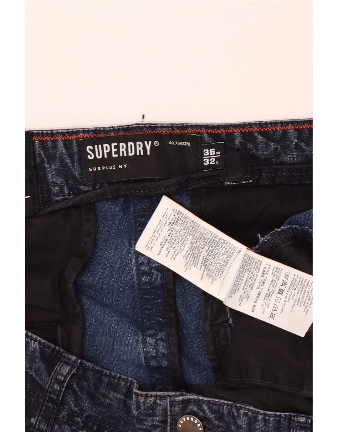 Blugi Superdry Cargo Slim pentru bărbați W36 L32 Bumbac albastru
