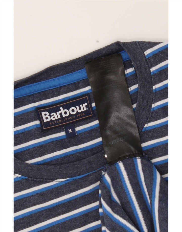 Tricou pentru bărbați Barbour Top mediu din bumbac cu dungi bleumarin