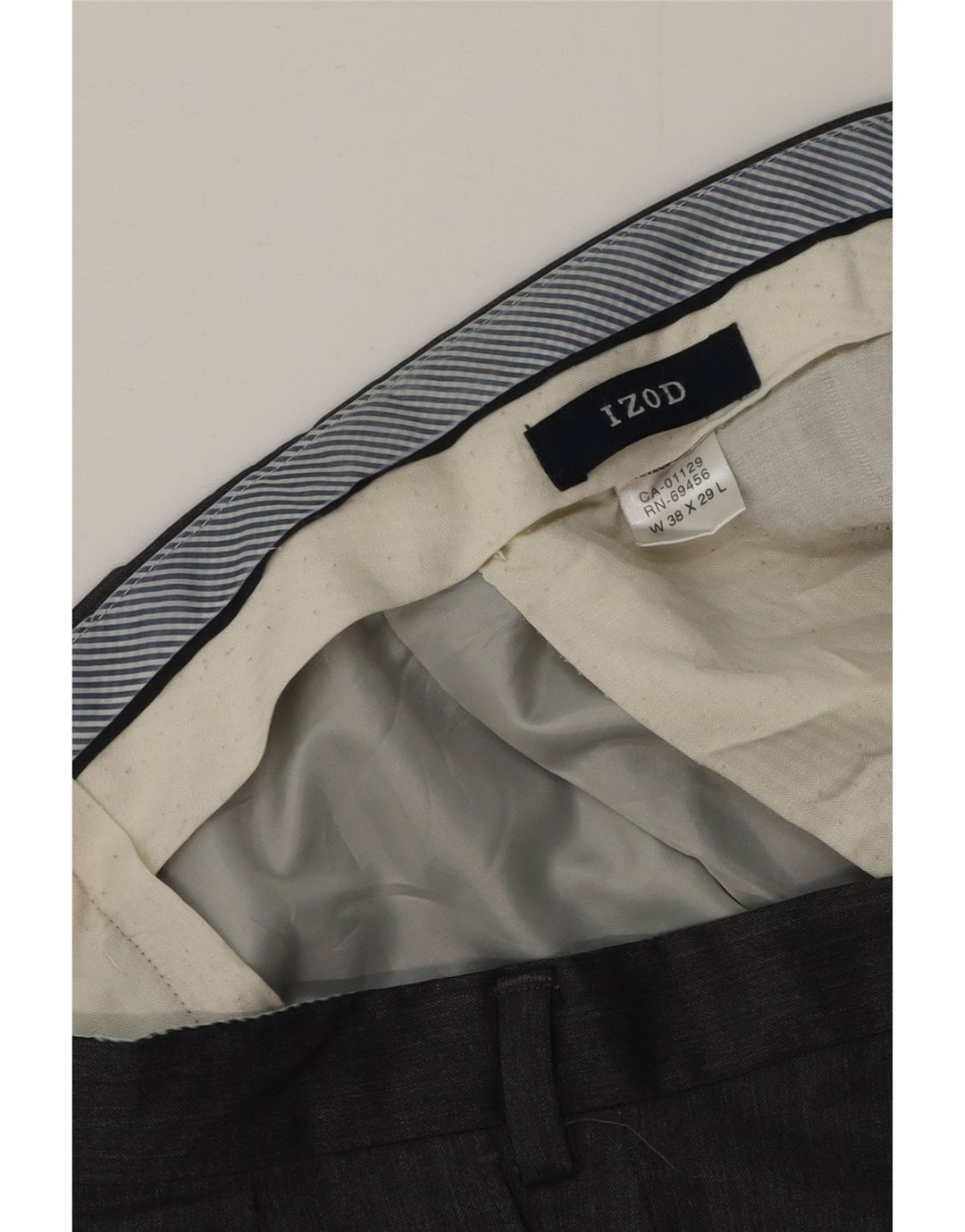 Pantaloni de costum pentru bărbați IZOD L38 L29 Lână gri