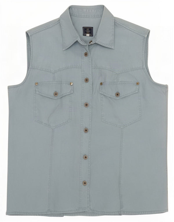 Cămașă fără mâneci pentru femei Trussardi UK 14 Medium Blue