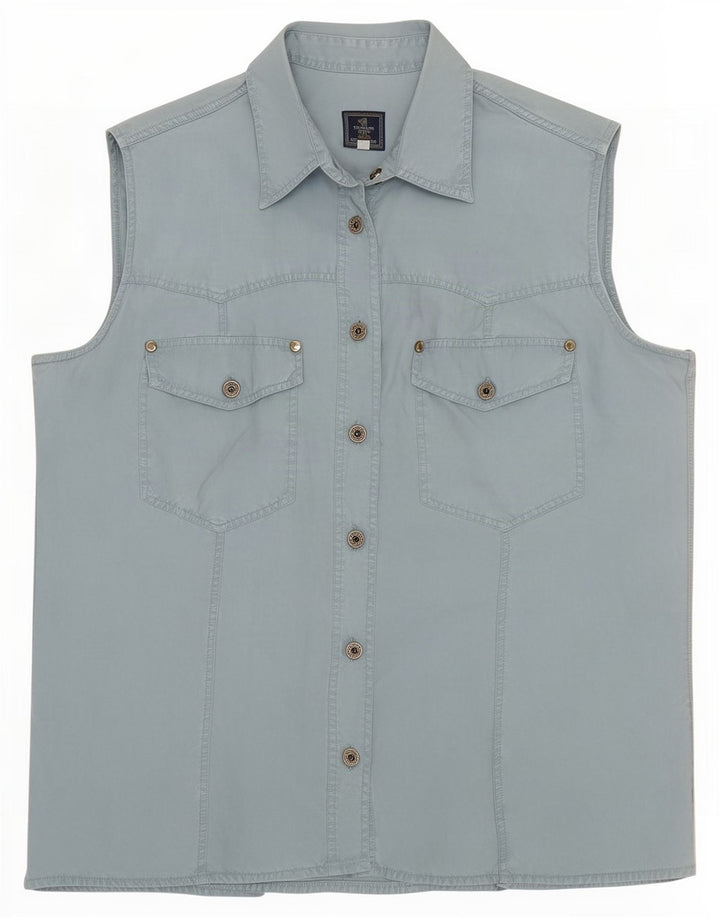 Cămașă fără mâneci pentru femei Trussardi UK 14 Medium Blue