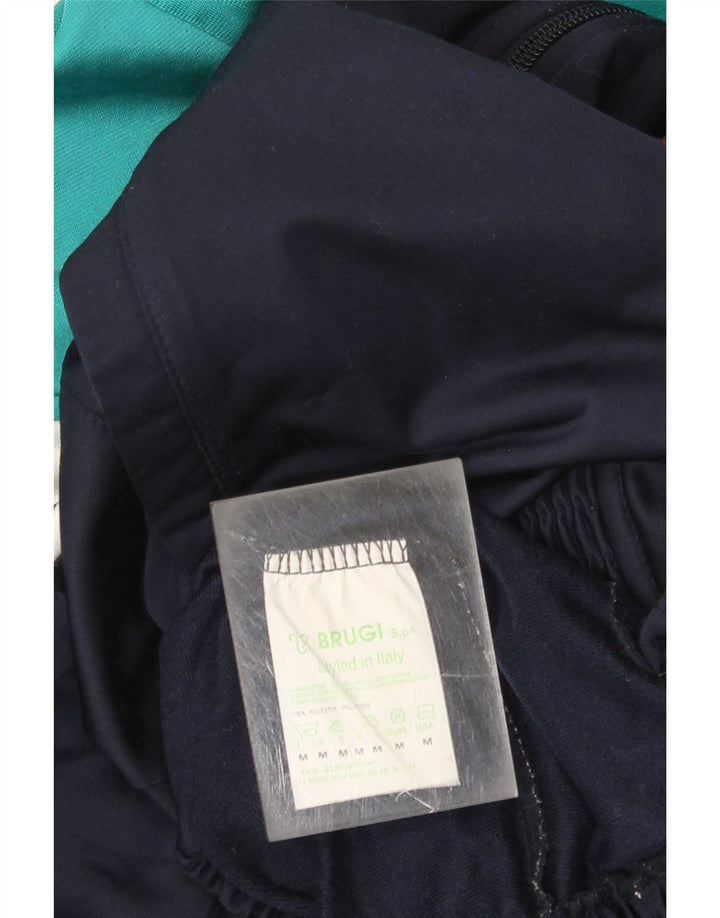 Jachetă de top pentru trening grafic SUA Brugi pentru bărbați, albastru marin mediu, bloc de culoare