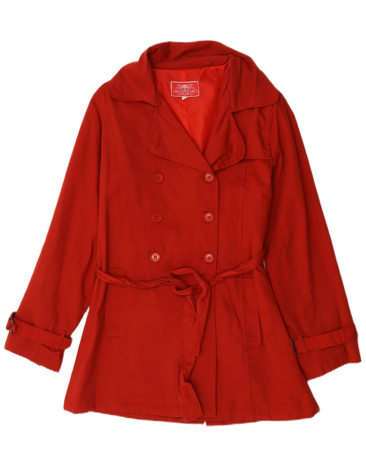 Trench supradimensionat pentru femei Naj Oleari US 2 XS Bumbac rosu