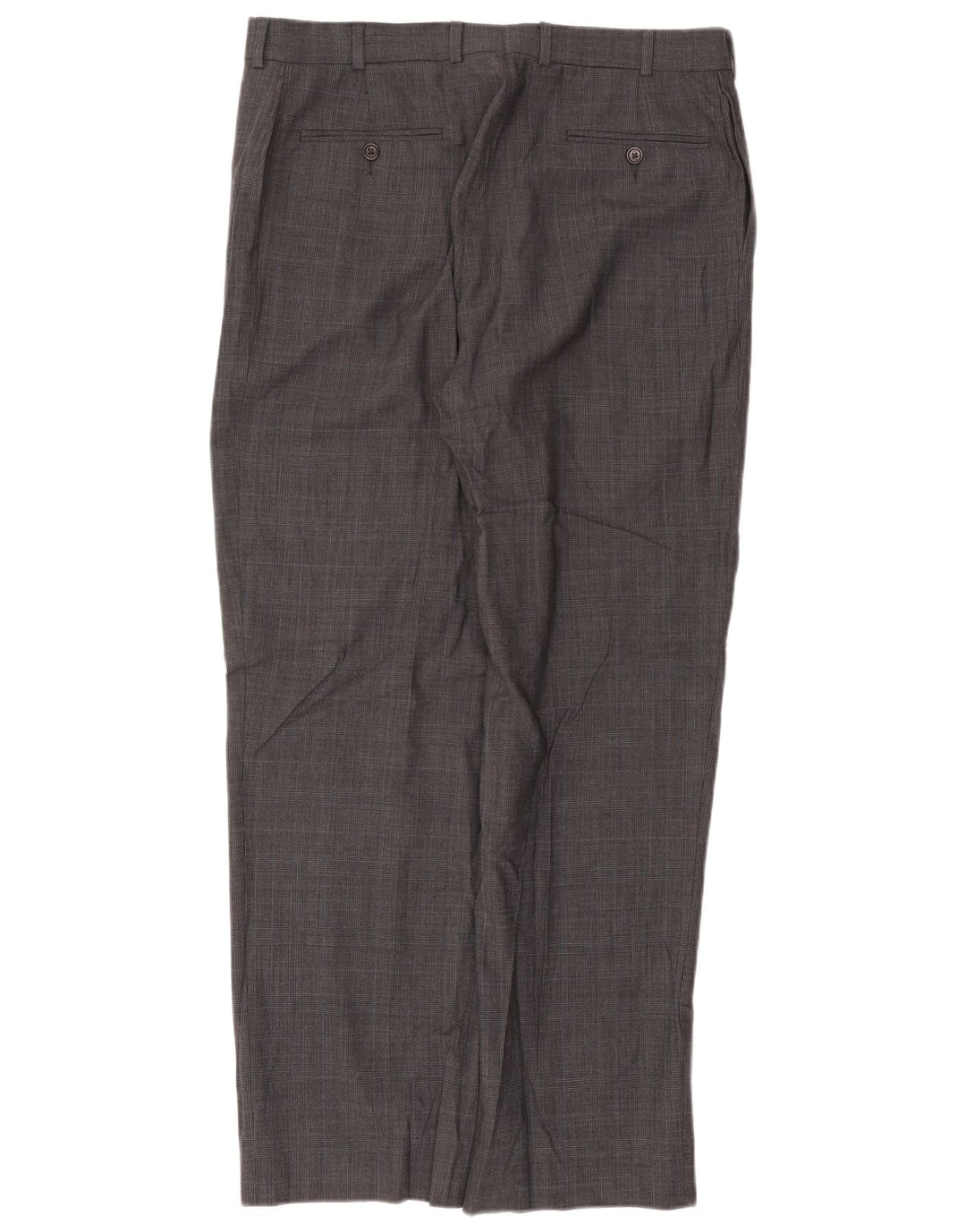 Pantaloni de costum drept bărbați Brooks Brothers 346 W36 L31, lână cu carouri gri