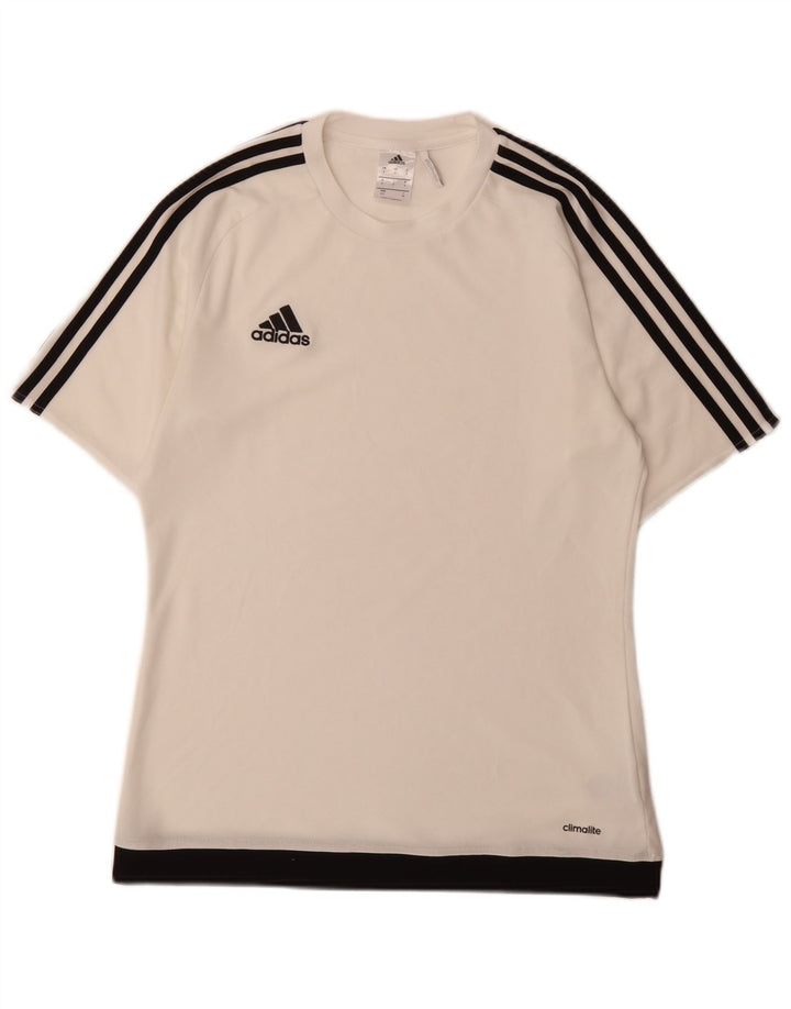 Tricou pentru bărbați Adidas Top mic, alb, poliester sport