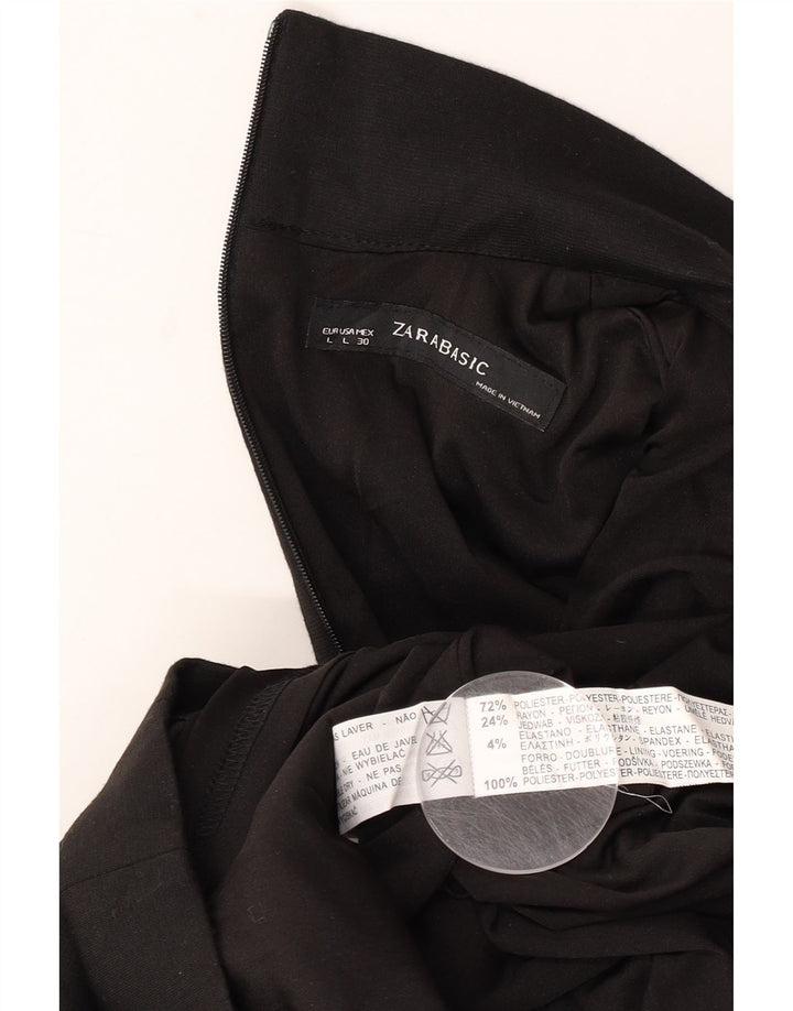 Rochie teacă fără mâneci pentru femei Zara UK 14 Poliester negru mare