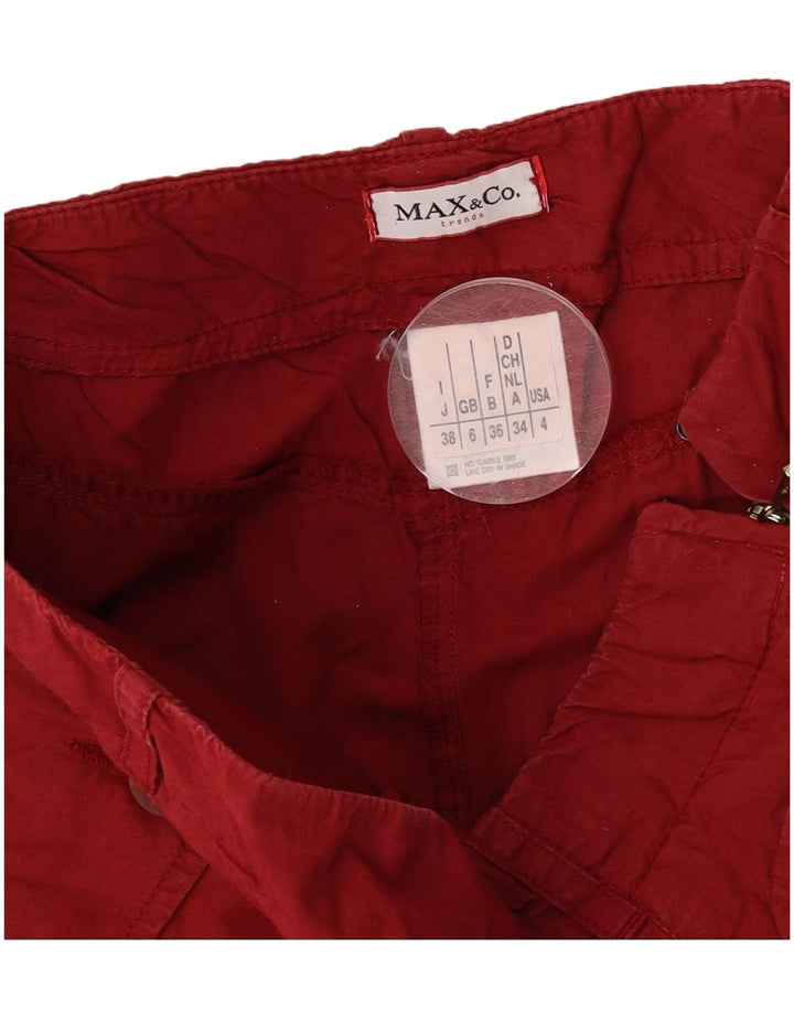 Max & Co. Fusta midi pentru femei UK 6 Small W26 Bumbac roșu