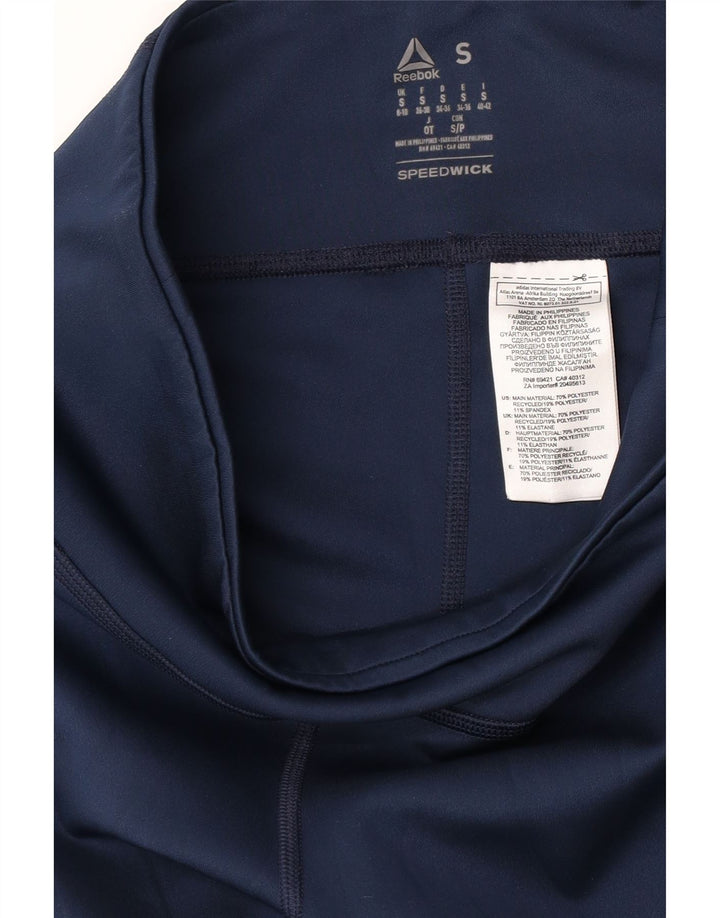 Leggings pentru damă REEBOK UK 8/10, poliester, albastru, mic