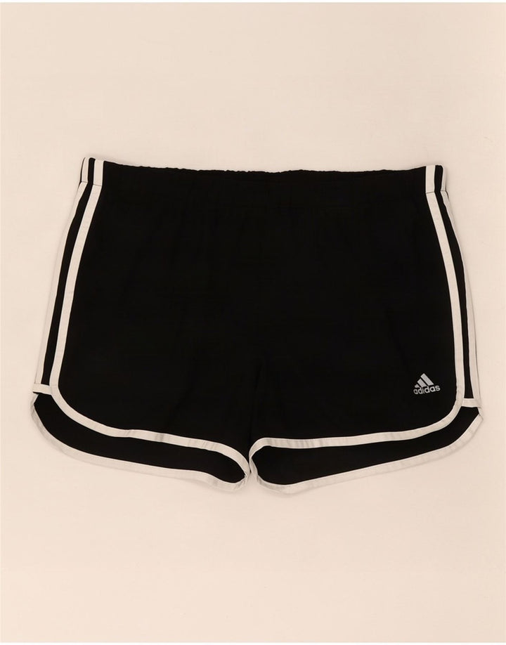 Pantaloni scurți sport Climalite Adidas pentru femei UK 14 Poliester mediu negru