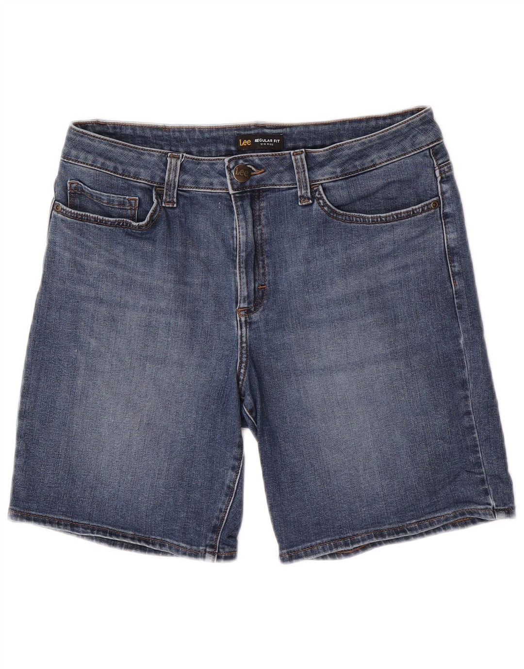 Pantaloni scurți din denim cu talie medie Lee pentru femei, cu talie medie, US 8, mediu W30, bumbac albastru