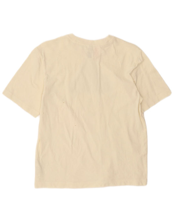 Tricou grafic Adidas pentru băieți Top 13-14 ani din bumbac alb