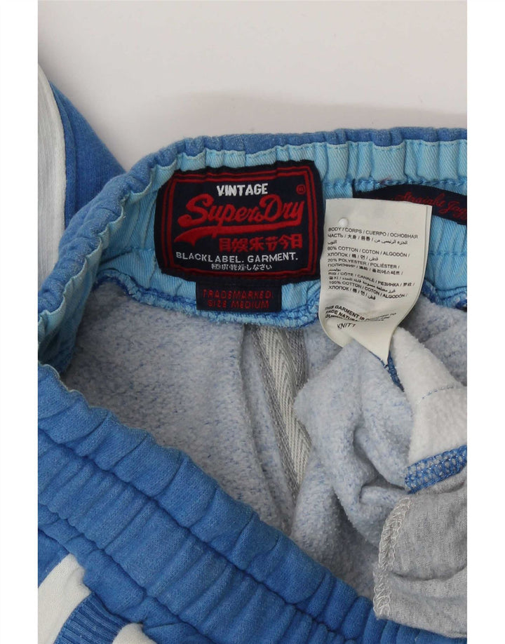 Pantaloni de trening pentru bărbați Superdry, albastru mediu, bumbac color bloc