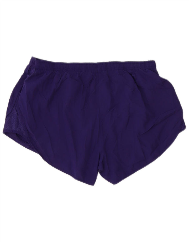 Pantaloni scurti sport NIKE Dri Fit pentru femei UK 14 Poliester violet mediu