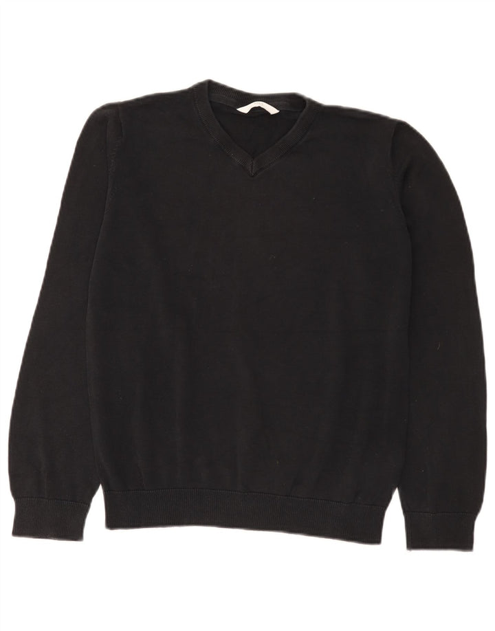 Pulover pentru băieți Marks & Spencer, bumbac negru, 12-13 ani