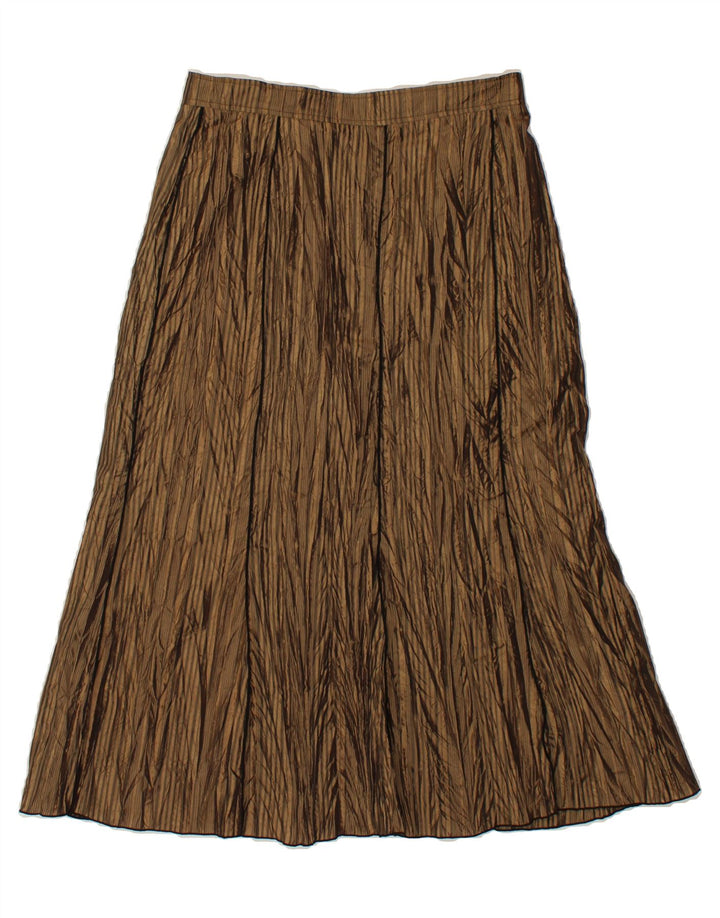 VINTAGE Womens A-Line Skirt EU 38 Medium W28  Brown Nylon Vintage Vintage and Second-Hand Vintage from Messina Hembry 