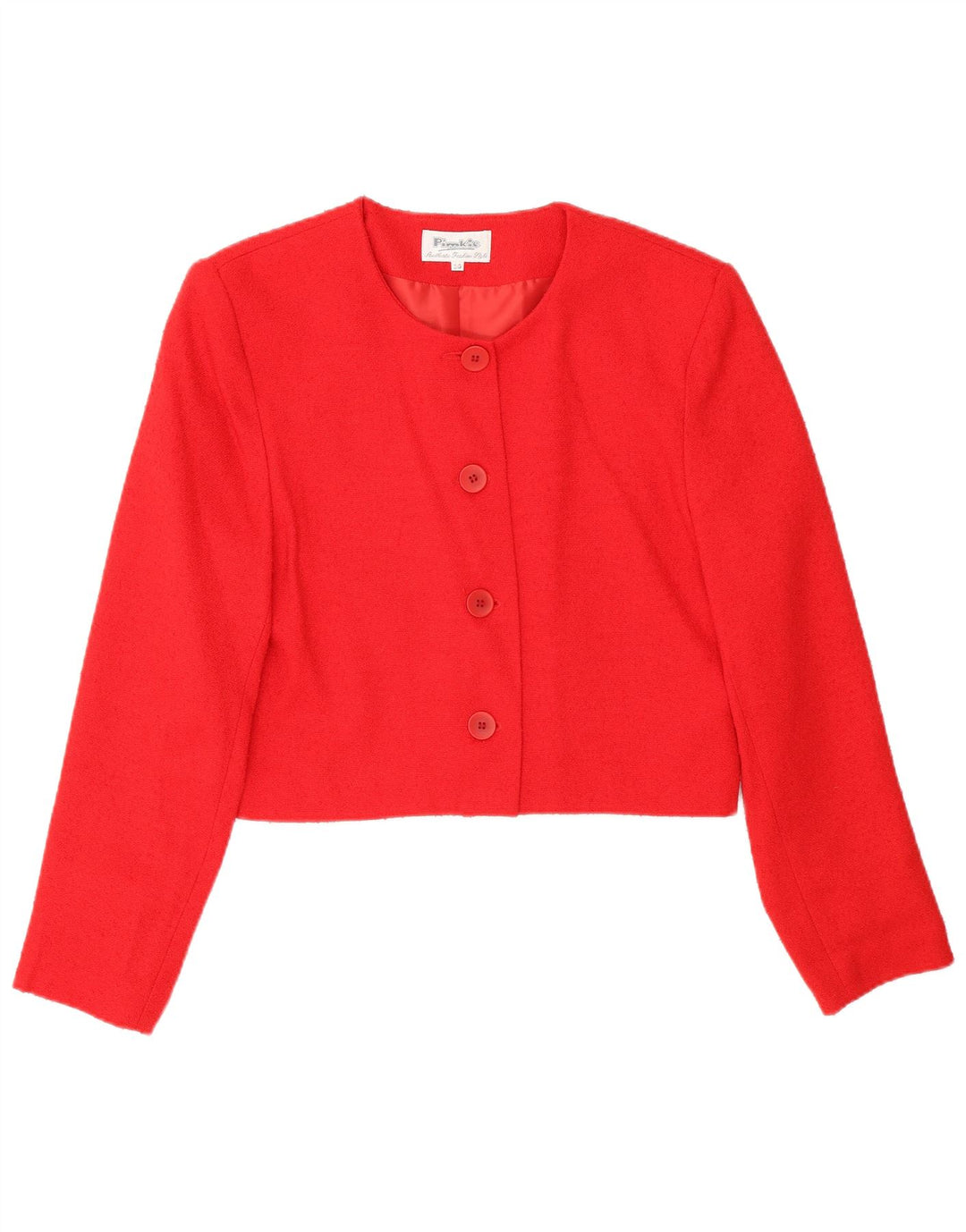 Jachetă Blazer Crop 4 Buttons pentru femei Pimkie EU 36 Small Red Viscose