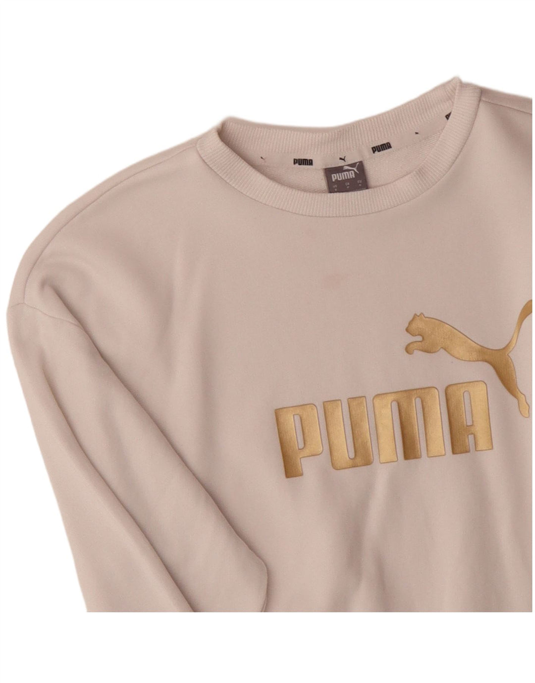 Hanorac grafic pentru bărbați PUMA Jumper mic din bumbac alb