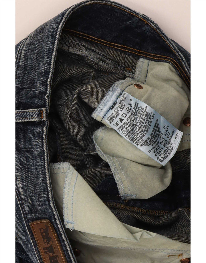 Blugi drepti pentru femei Levi's 470 W31 L34 Bumbac albastru