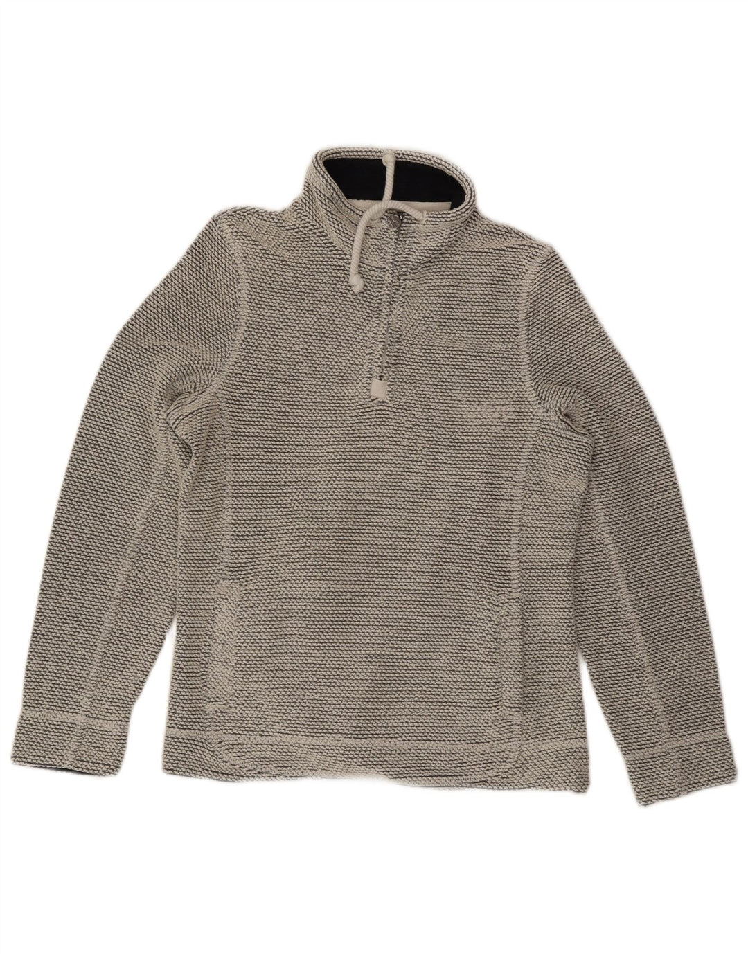 WEIRD FISH Pulover pentru femei cu fermoar și gât UK 12 Medium Gri Acrilic